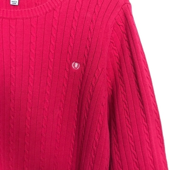 Izod pink 100% cotton cable knit sweater size 1X - Picture 3 of 8